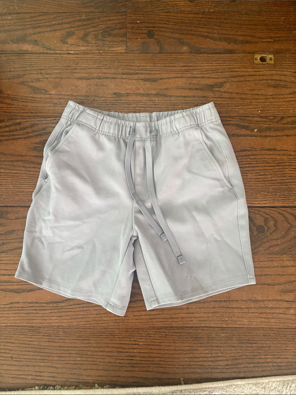 Zara Men's Light Gray Athletic Drawstring Shorts